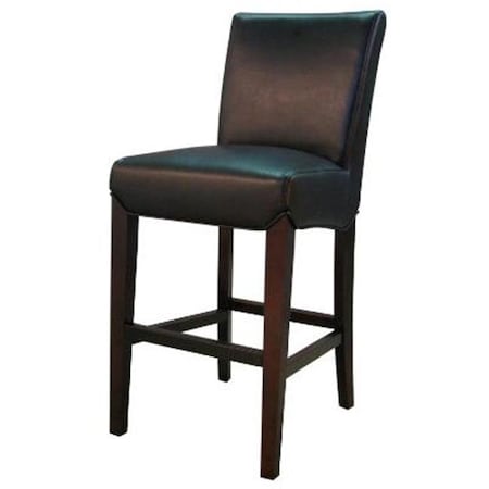 New Pacific Direct New Pacific Direct 268527B-771 Milton Bonded Leather CTR Stool- Black 268527B-771
